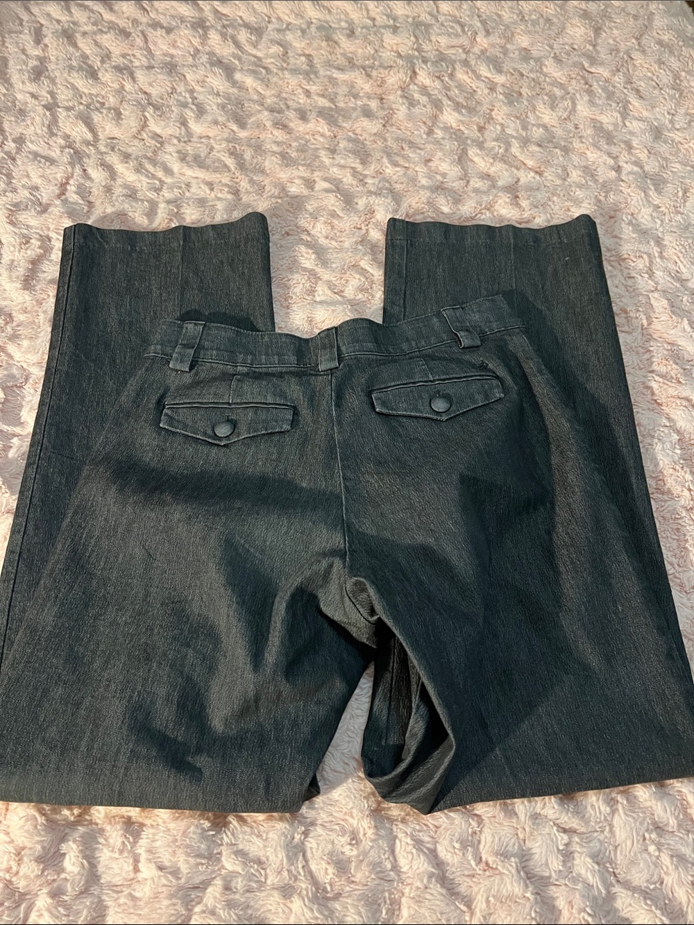 Classic Women’s Dark Gray/Black Pants Lee Platinum Label No-Gap Waistband - Picture 5 of 8